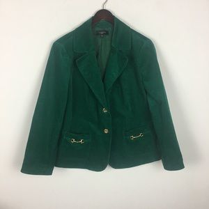Talbots Corduroy Horsebit Blazer Size 14W